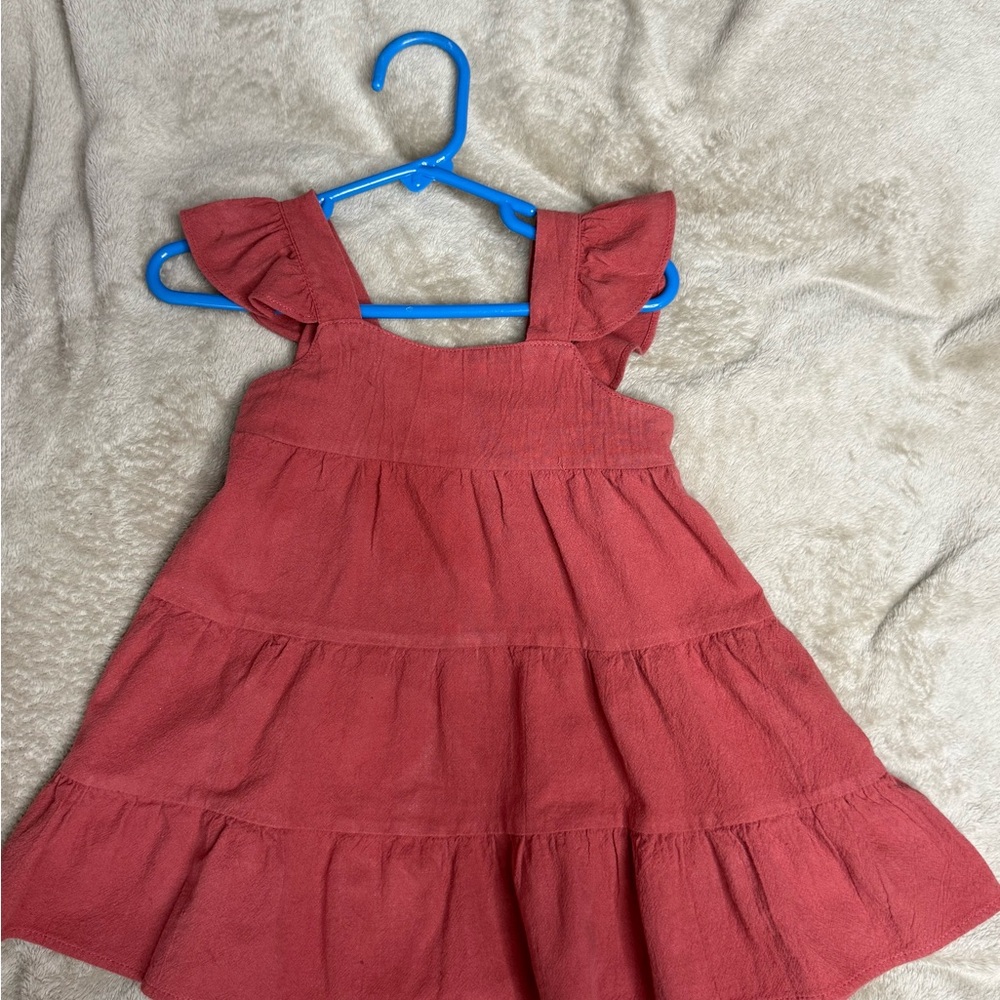 SHEIN Red Tiered Ruffled Sundress